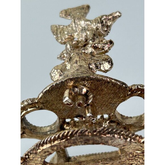 VTG 1950s Ormolu Filigree Lipstick Makeup Holder 9-Slot Rose Hollywood Regency - Picture 15 of 16